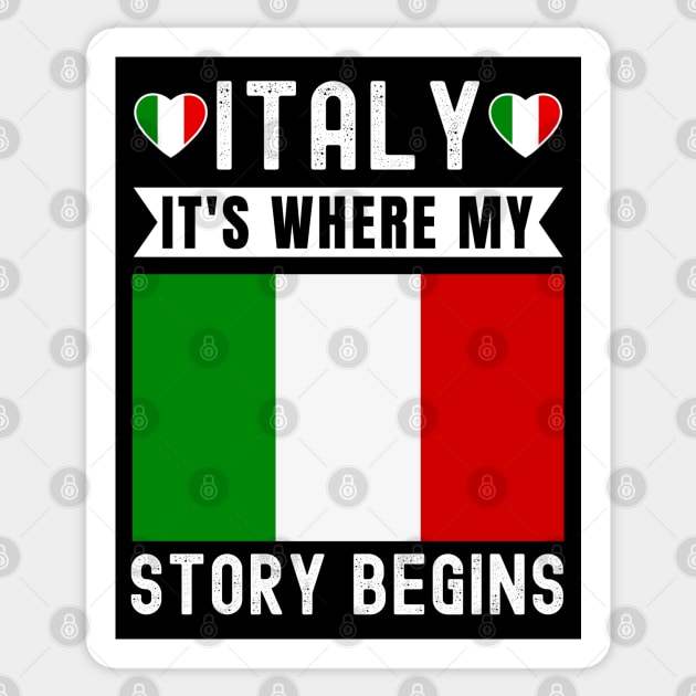 Italy It's Where My Story Begins Sticker by footballomatic